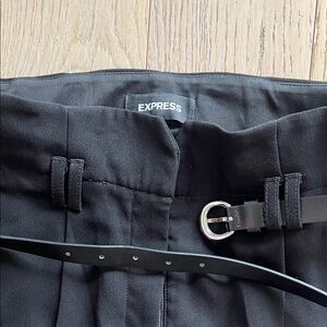 Express Elegant Black Trousers with Belt
